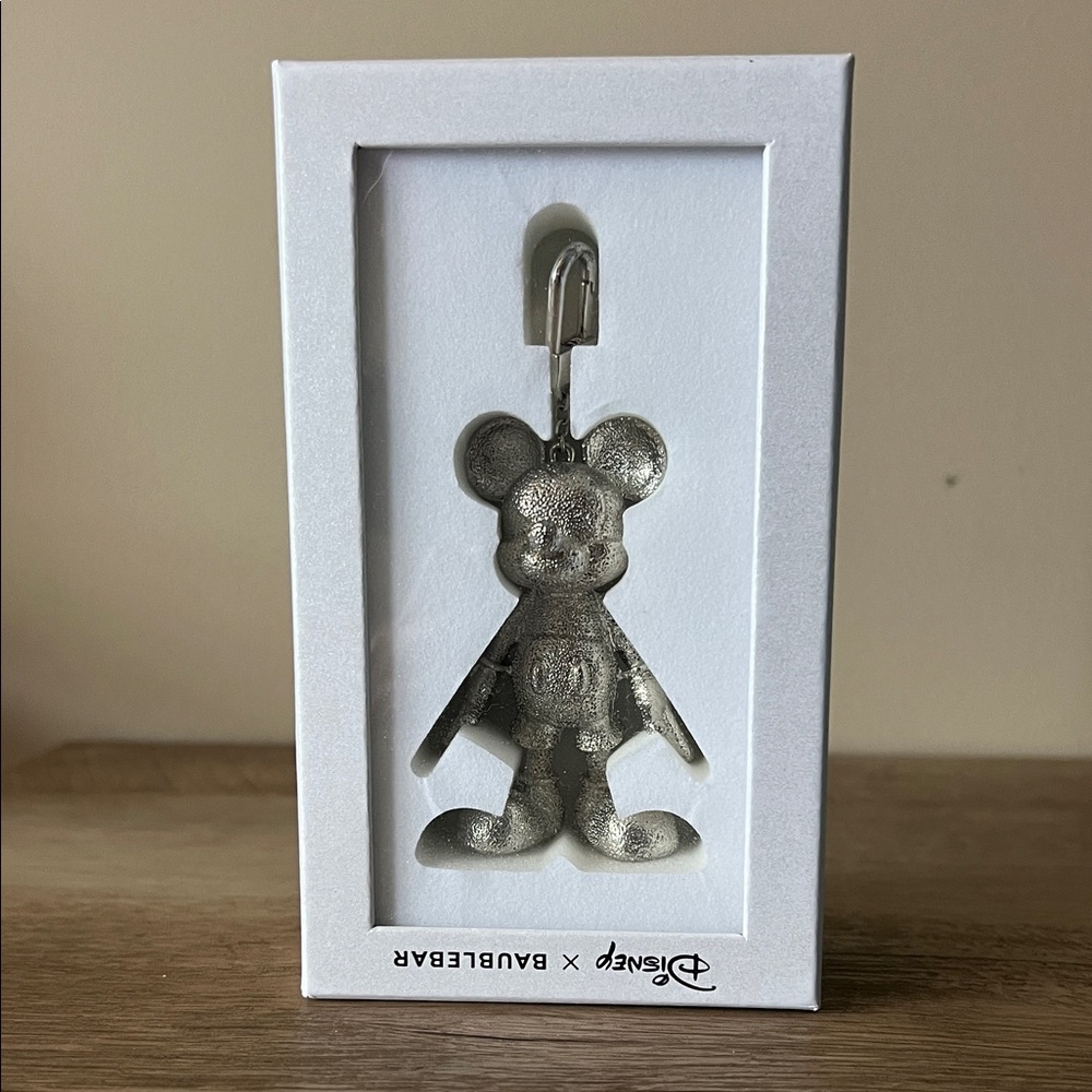 BaubleBar Silver Mickey Mouse Keychain
